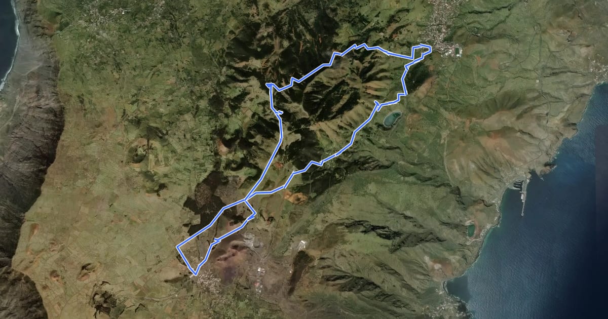 Маршрут Ruta del Agua на спутниковом снимке