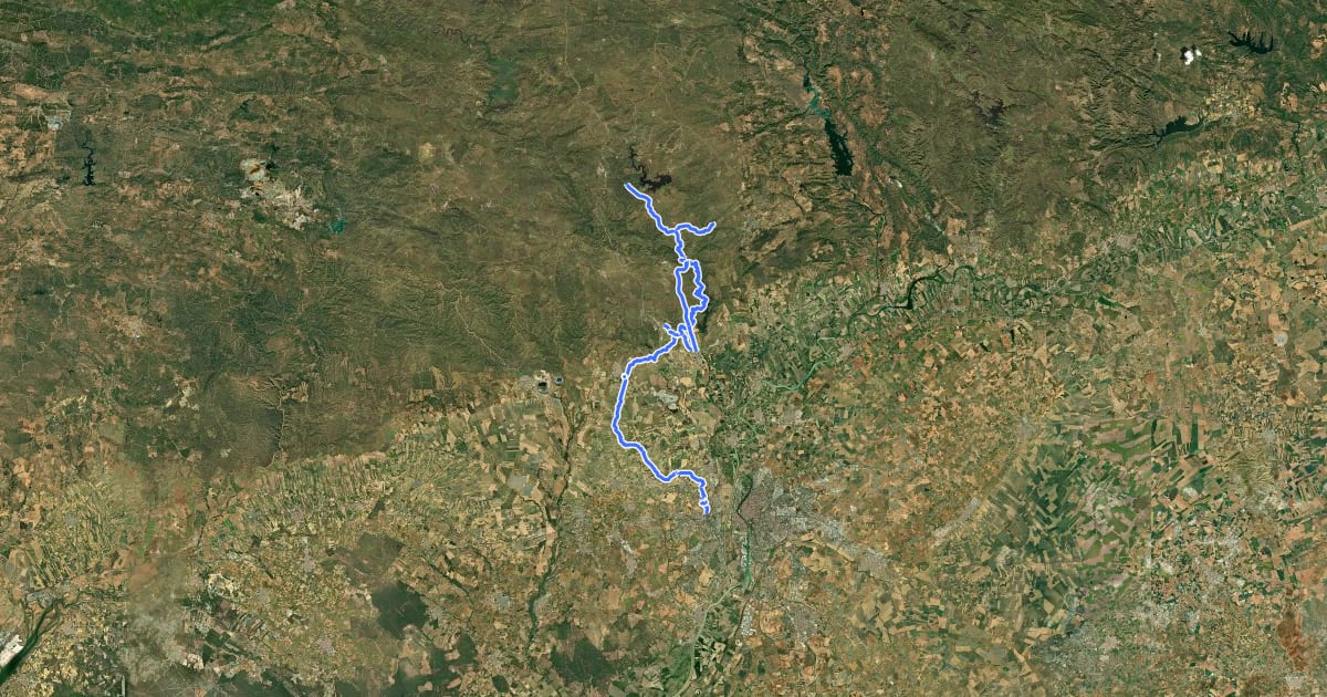 Маршрут Ruta del Agua на спутниковом снимке