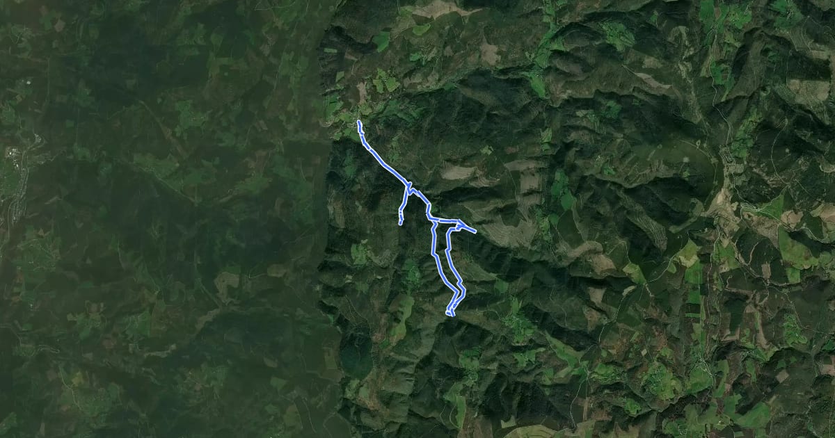 Маршрут Ruta del Agua на спутниковом снимке