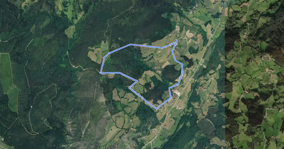 Маршрут Ruta del alto de Piedrafita на спутниковом снимке
