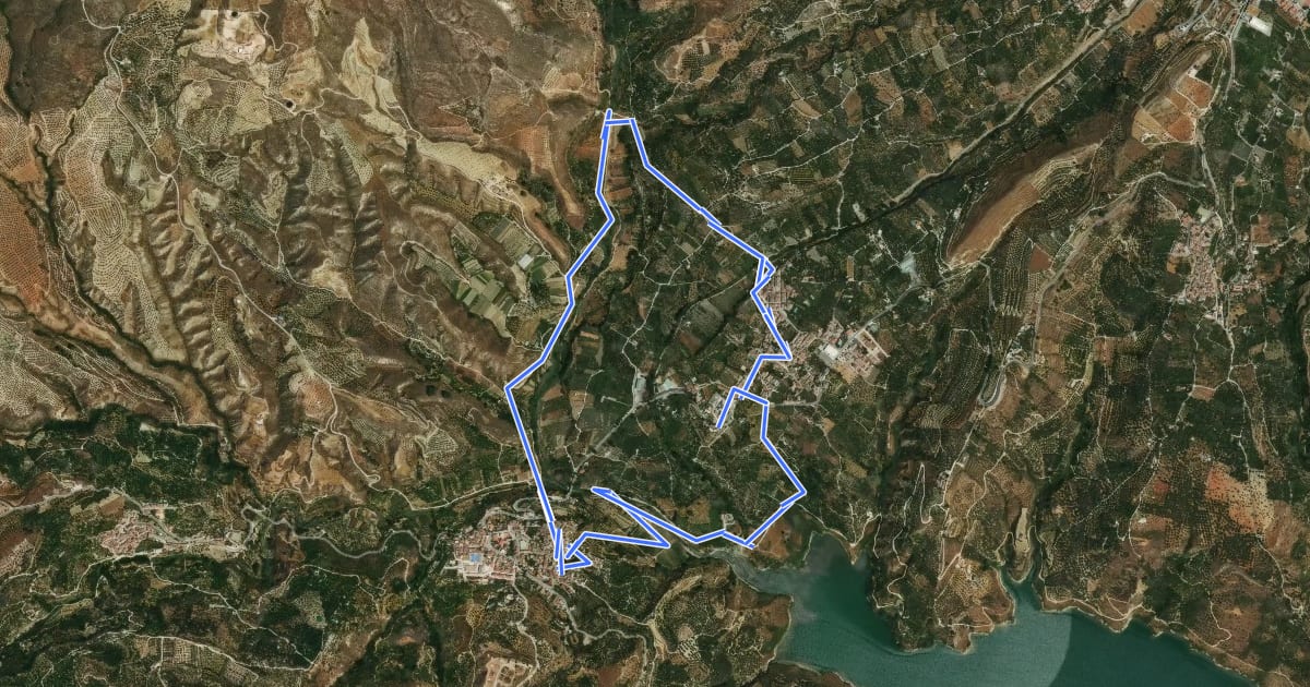 Маршрут Ruta del Azahar на спутниковом снимке