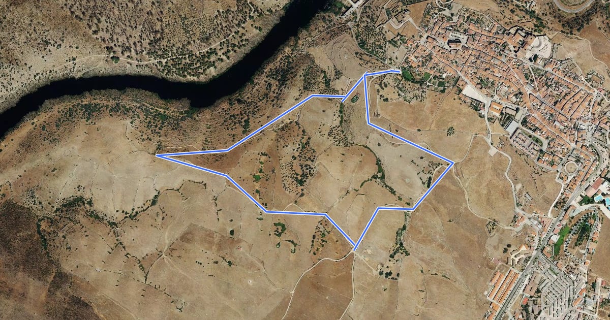 Маршрут Ruta del Balcón del Mundo на спутниковом снимке