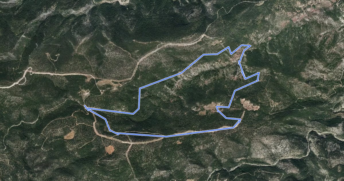 Маршрут Ruta del Barranco Salado на спутниковом снимке