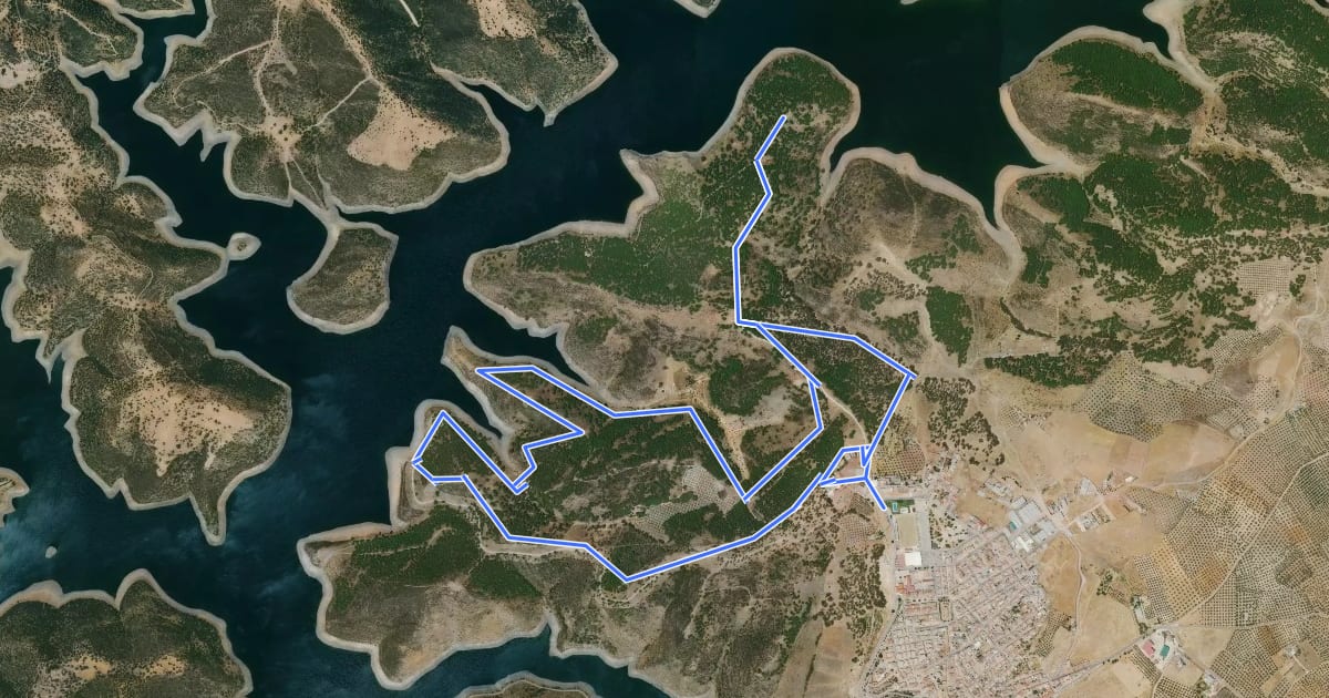 Маршрут Ruta del Bronce на спутниковом снимке