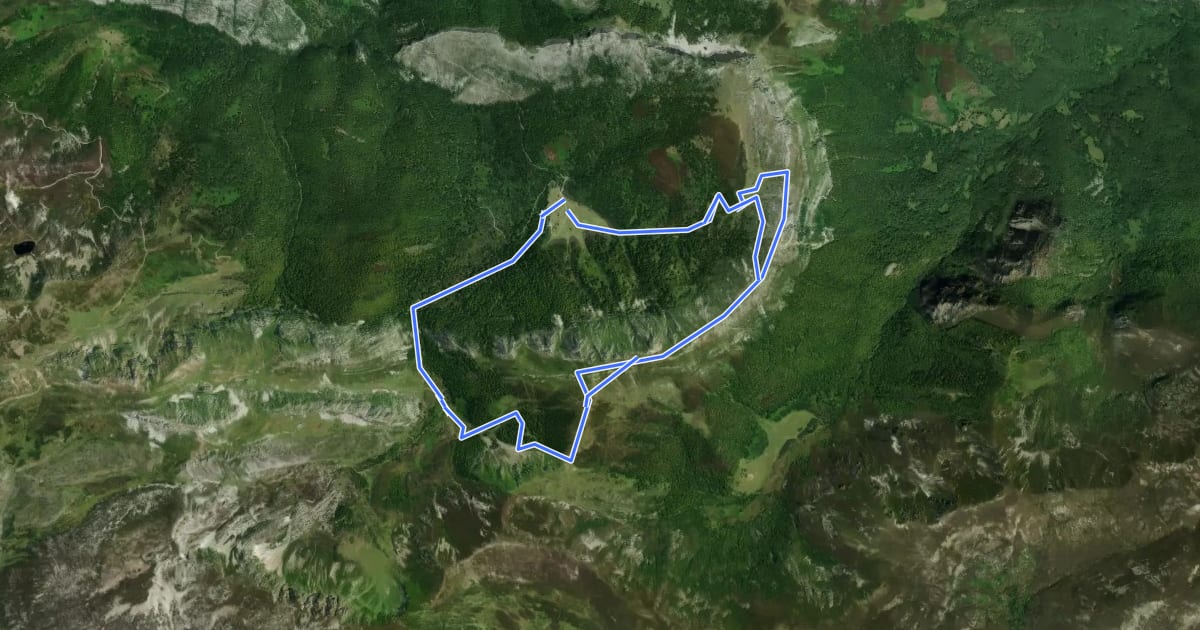 Маршрут Ruta del Cantu l'Osu per Valdebezón на спутниковом снимке