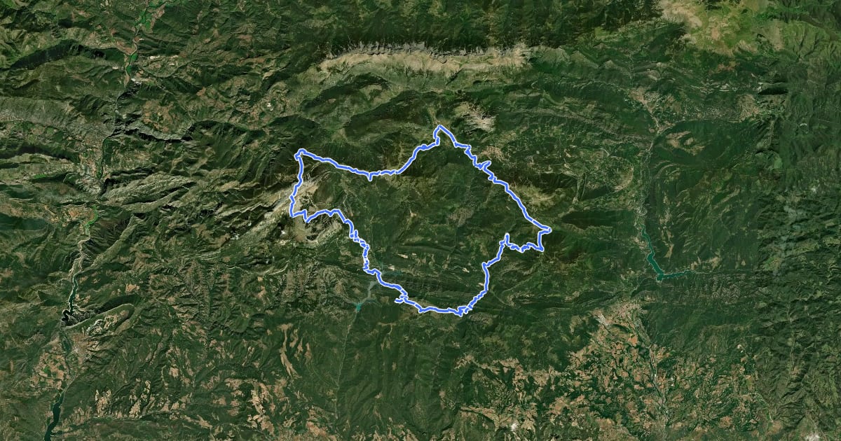Маршрут Ruta del Caracremada на спутниковом снимке