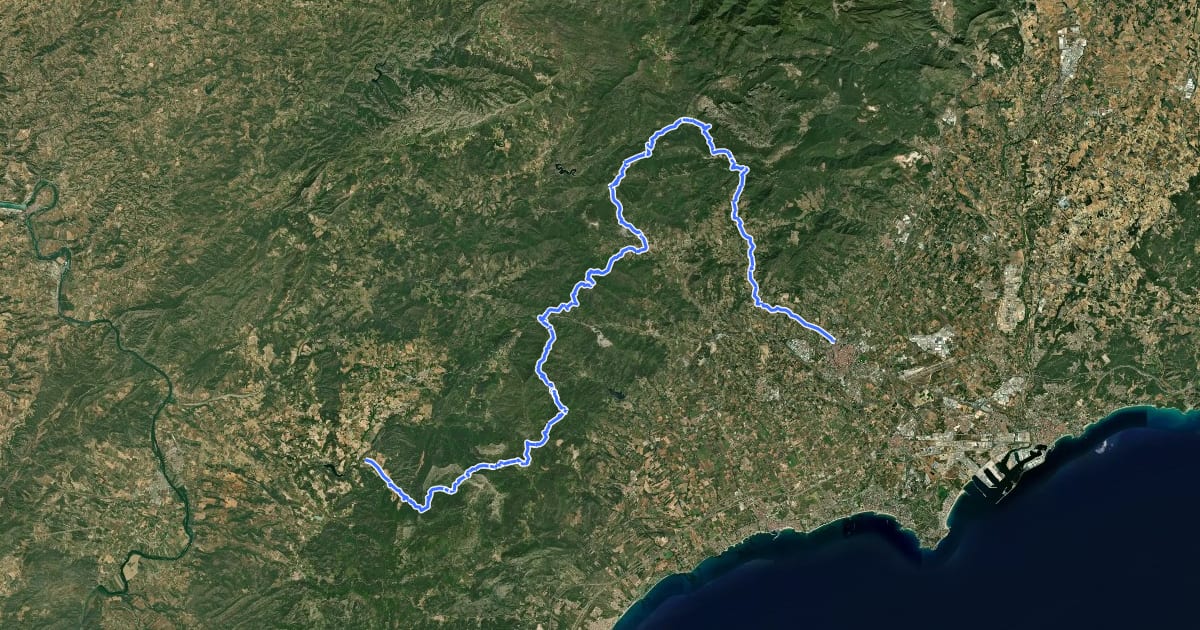 Маршрут Ruta del Carrasclet на спутниковом снимке