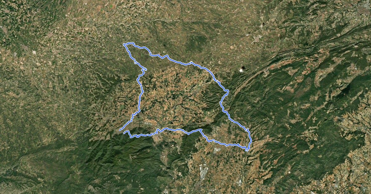 Маршрут Ruta del Cister на спутниковом снимке