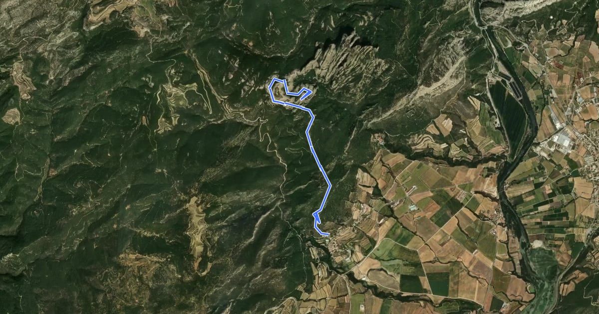 Маршрут Ruta del Corb на спутниковом снимке
