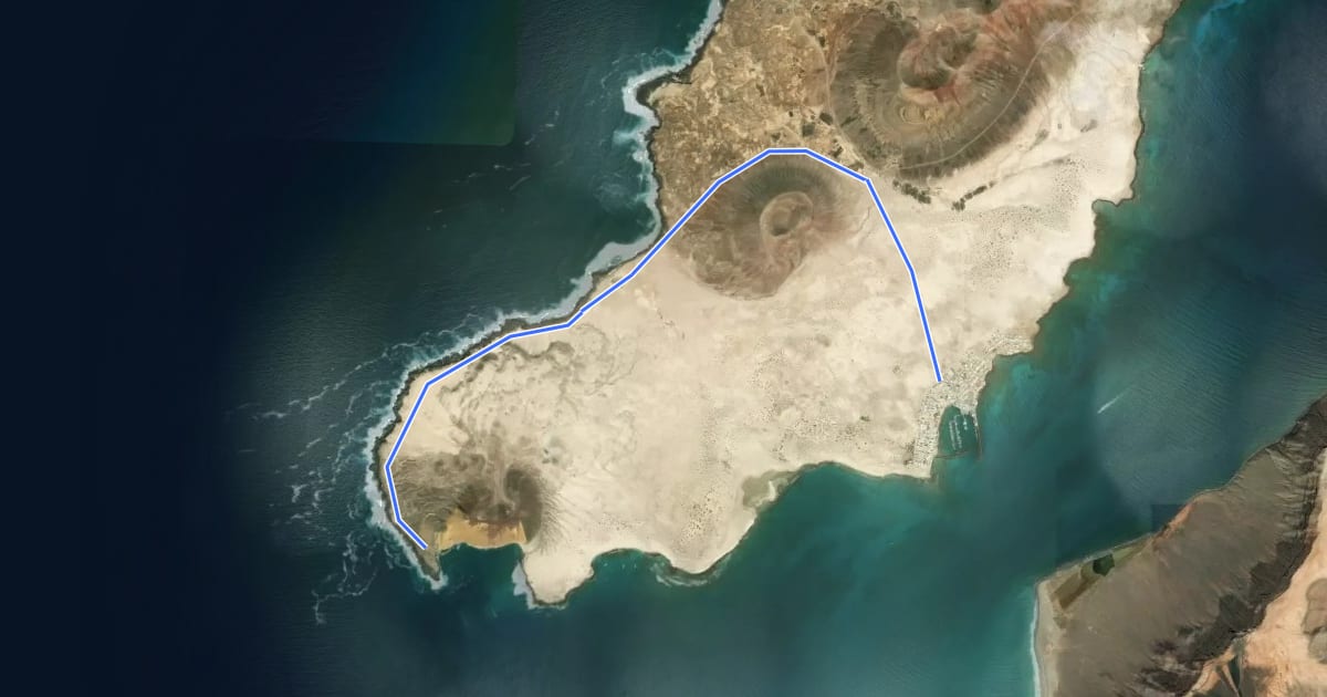 Маршрут Ruta del Corral на спутниковом снимке