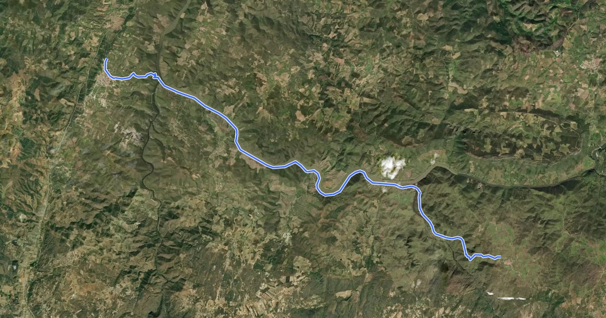 Маршрут Ruta Del Duero: Etapa 21: La Fregeneda – Vila Nova de Foz Coa на спутниковом снимке