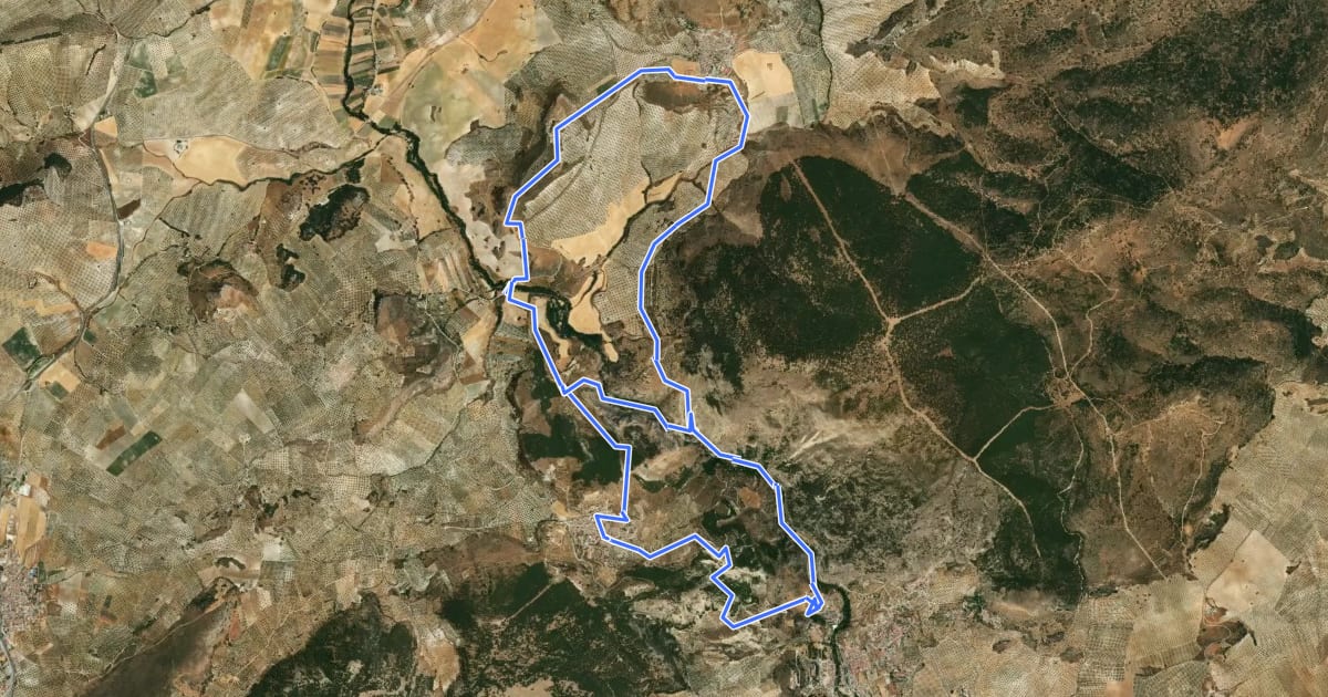 Маршрут Ruta del Gollizno на спутниковом снимке