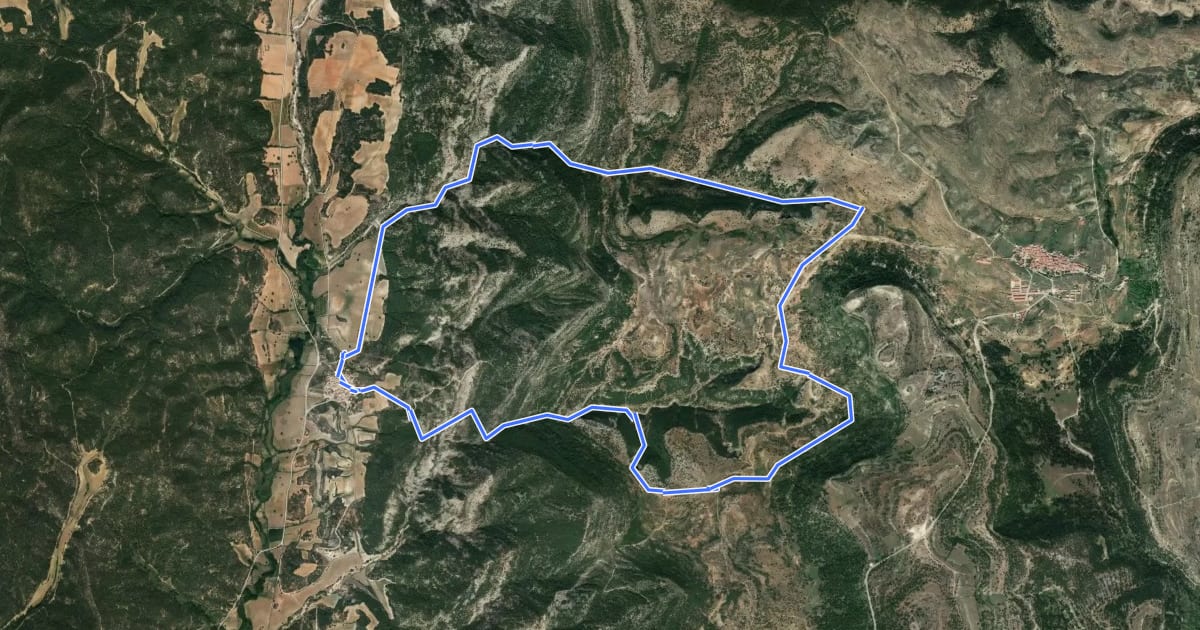 Маршрут Ruta del Gollizno y de Las Canteras на спутниковом снимке