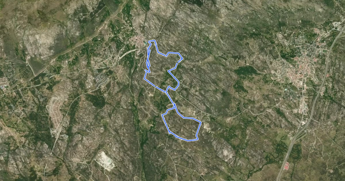 Маршрут Ruta del Granito на спутниковом снимке
