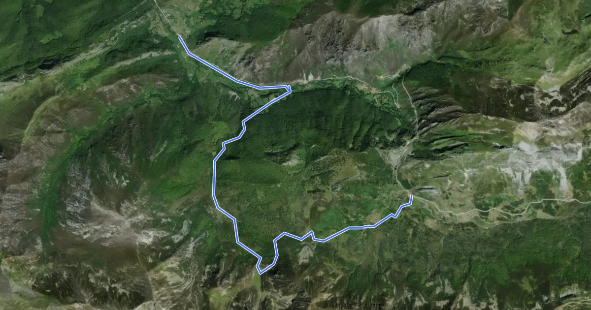 Маршрут Ruta del Gumial на спутниковом снимке