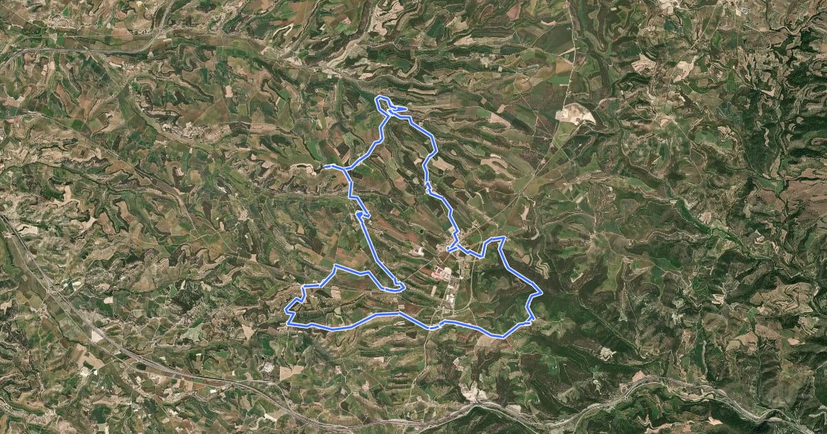 Маршрут Ruta del Mil·lenari. Sant Guim de Freixenet на спутниковом снимке
