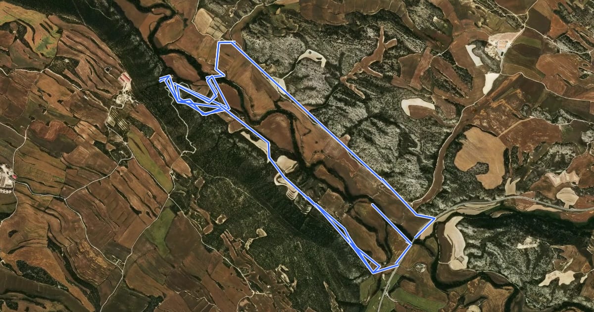Маршрут Ruta del Molí del Cava на спутниковом снимке