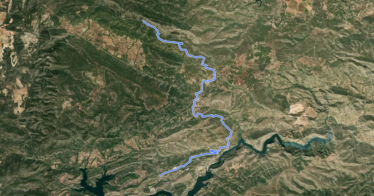 Маршрут Ruta del Oro на спутниковом снимке
