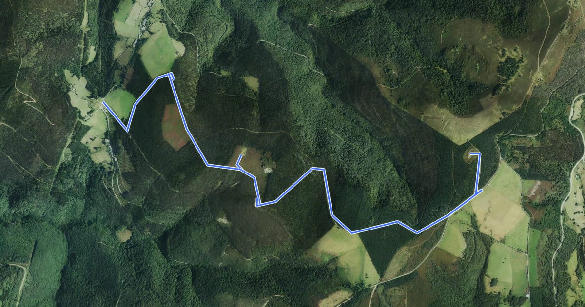 Маршрут Ruta del Ouroso на спутниковом снимке