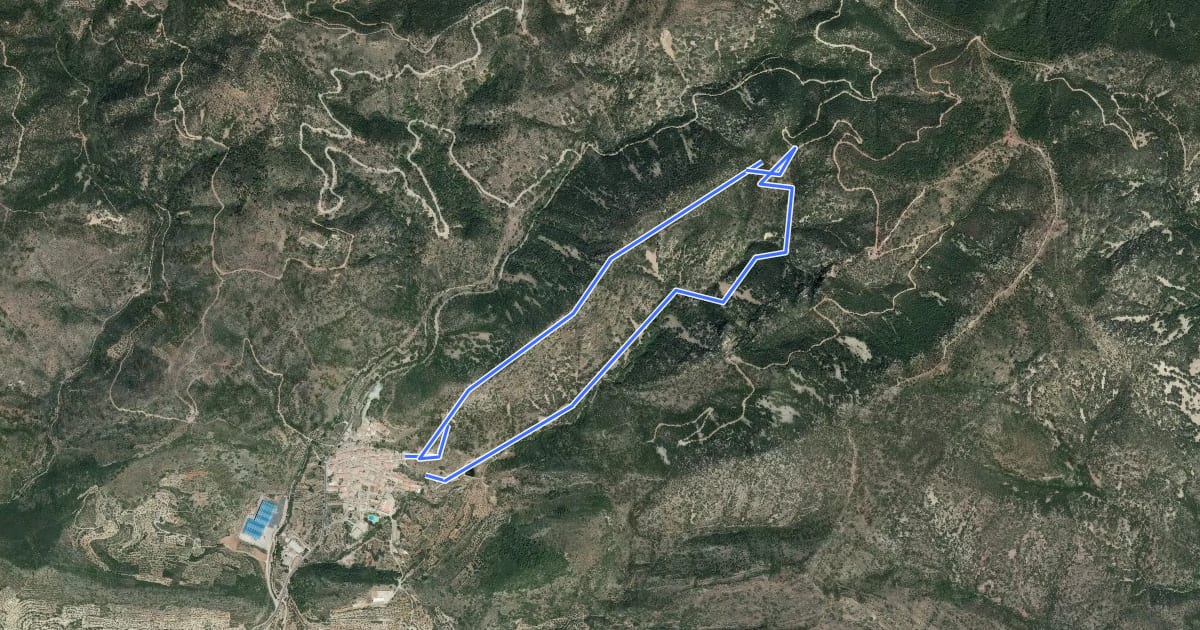 Маршрут Ruta del Patrimonio на спутниковом снимке
