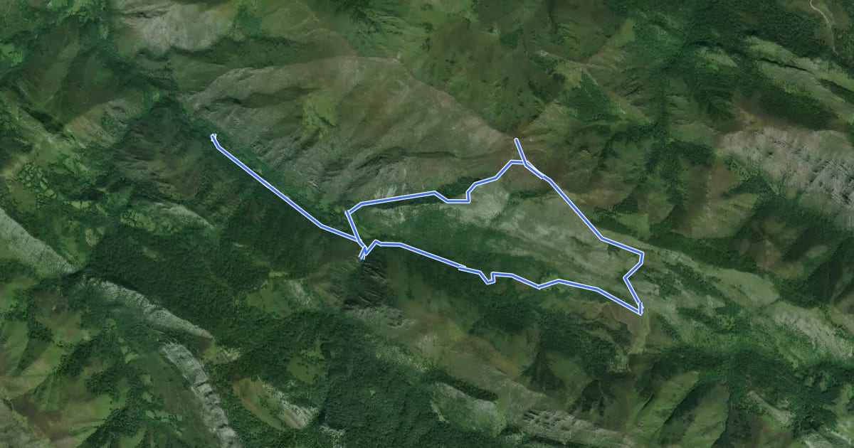 Маршрут Ruta del Picu Vízcares на спутниковом снимке