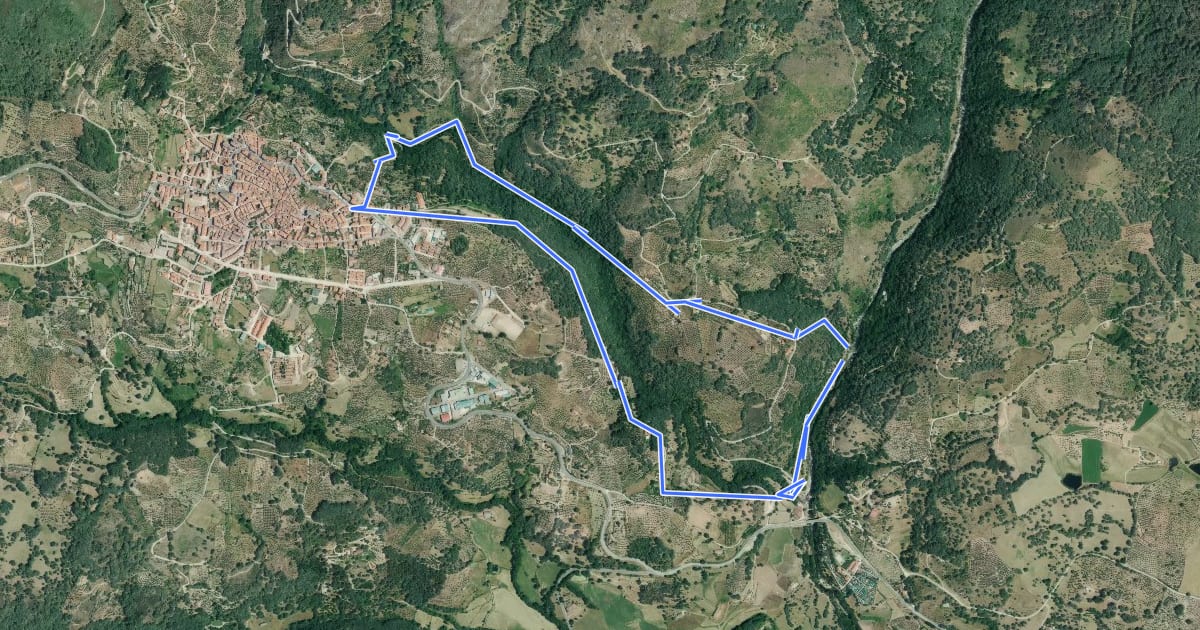 Маршрут Ruta del Puente de Cuartos на спутниковом снимке
