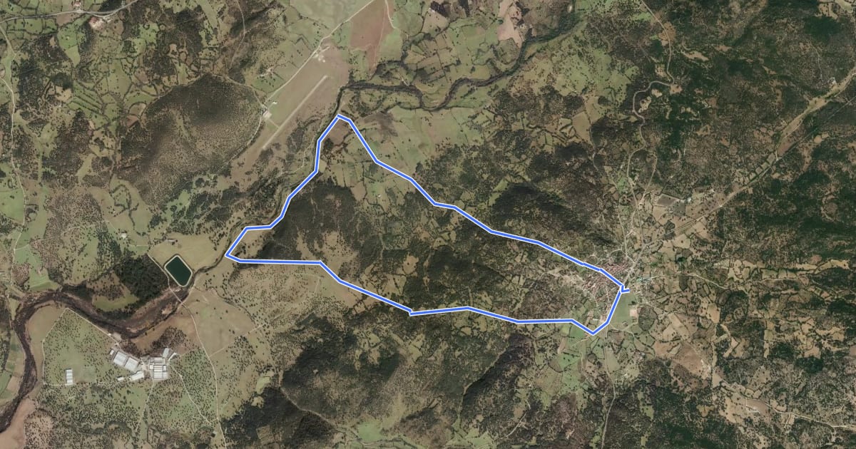 Маршрут Ruta del río Tiétar на спутниковом снимке