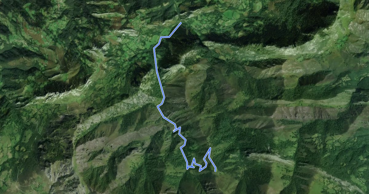 Маршрут Ruta del Raigoso на спутниковом снимке