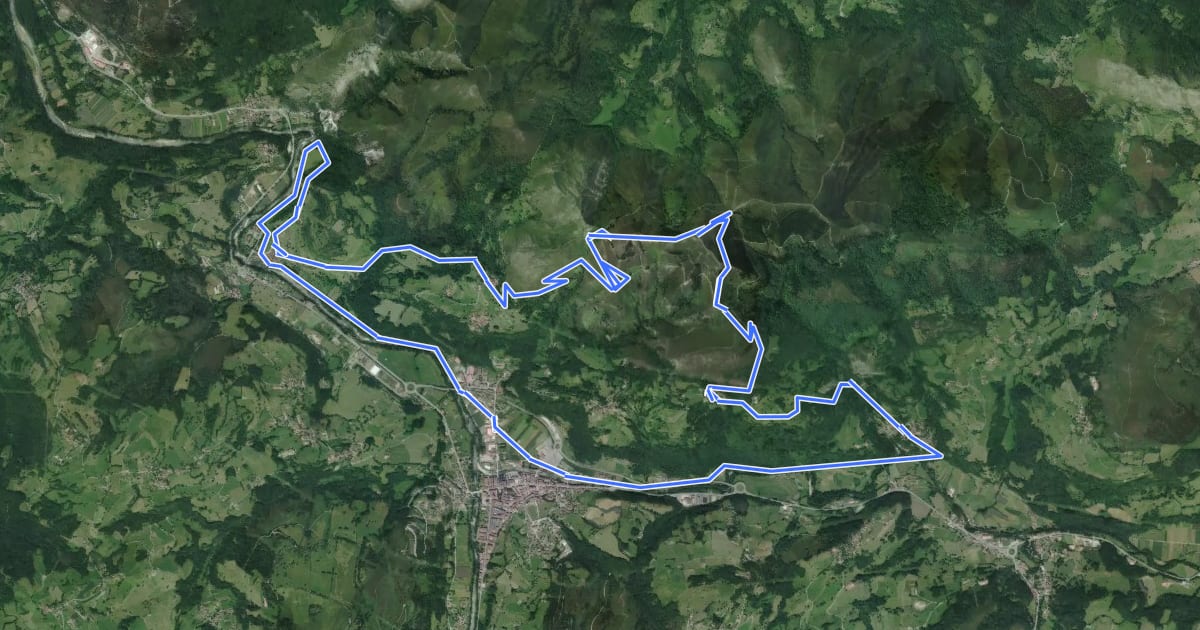 Маршрут Ruta del Rey Favila на спутниковом снимке