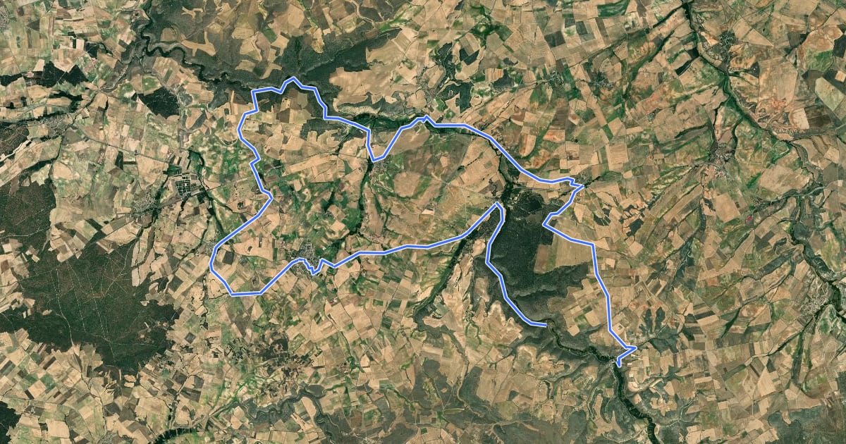 Маршрут Ruta del rio San Juan на спутниковом снимке
