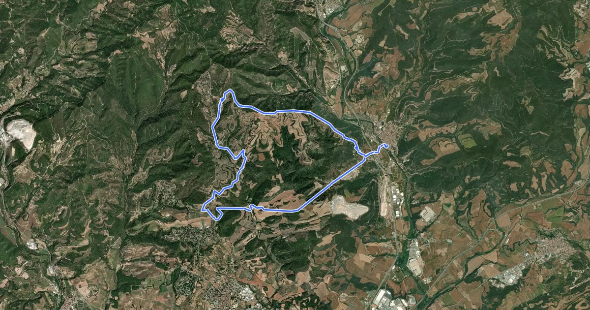 Маршрут Ruta del romànic V.1 - Del Pla de Bages a Castellnou (Nord des de Sallent) на спутниковом снимке