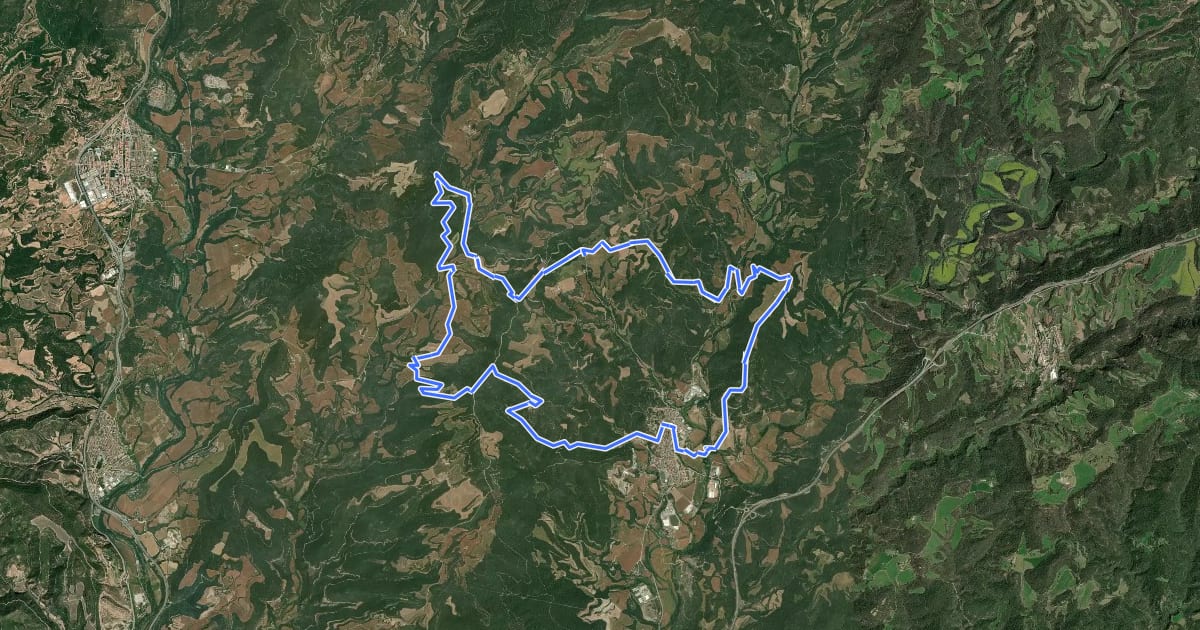 Маршрут Ruta del romànic VI.2 - Sallent i Avinyó per les carenes на спутниковом снимке