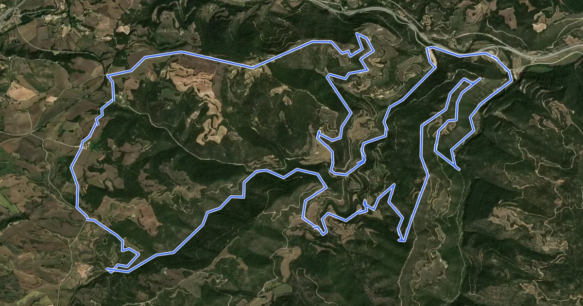 Маршрут Ruta del romànic XI.2 - De camí cap a la Catalunya Nova на спутниковом снимке