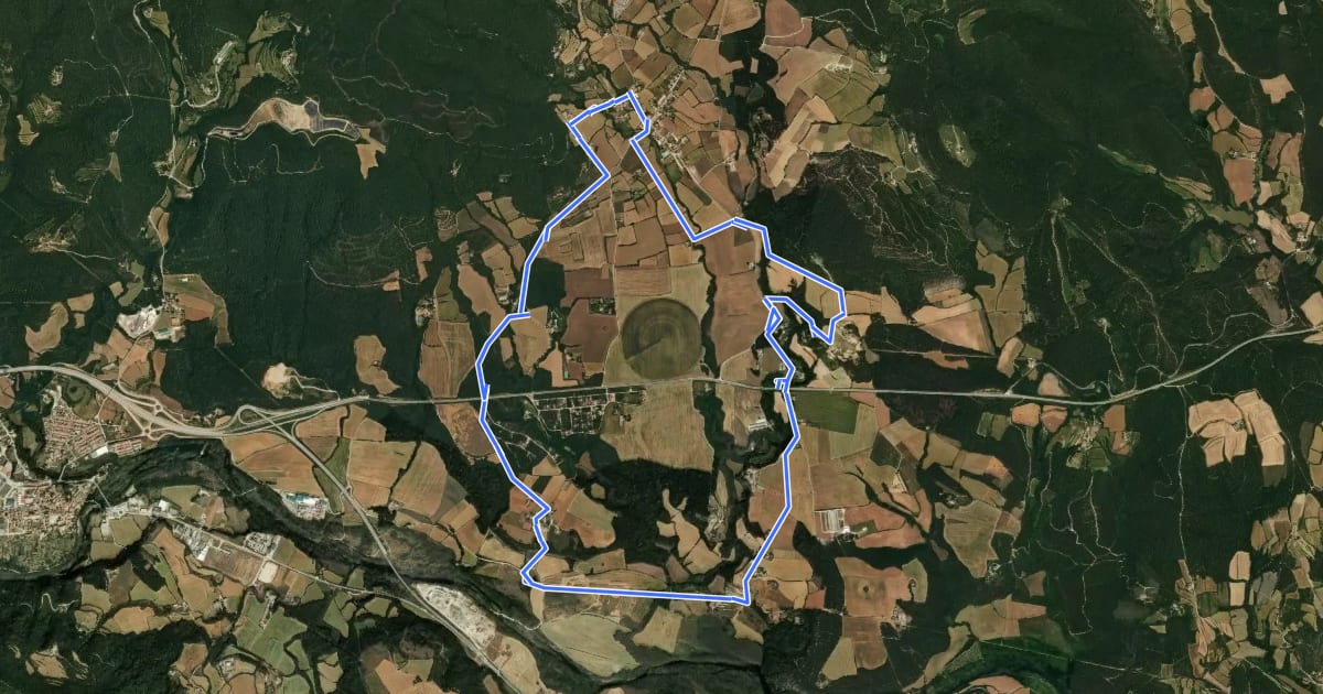 Маршрут Ruta del romaní на спутниковом снимке