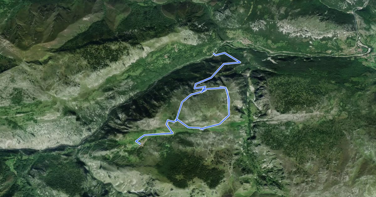 Маршрут Ruta del Trespandiú на спутниковом снимке