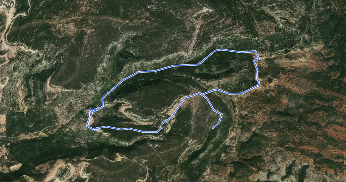 Маршрут Ruta del valle de la Dehesilla y el alto de la Nava на спутниковом снимке