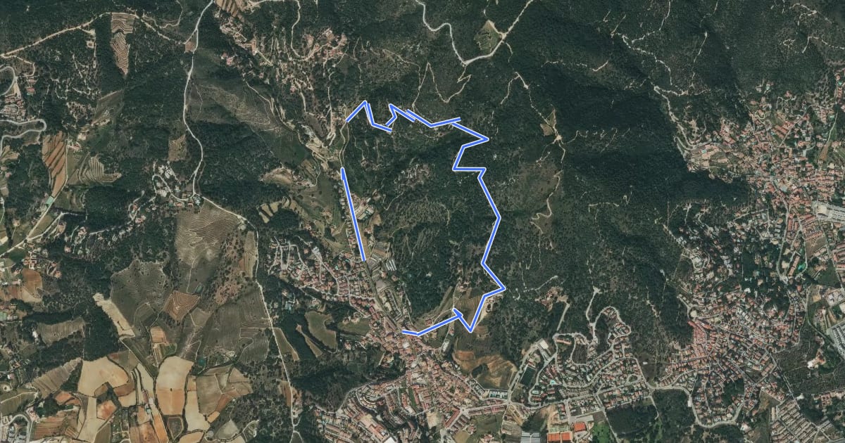 Маршрут Ruta del Vedat на спутниковом снимке