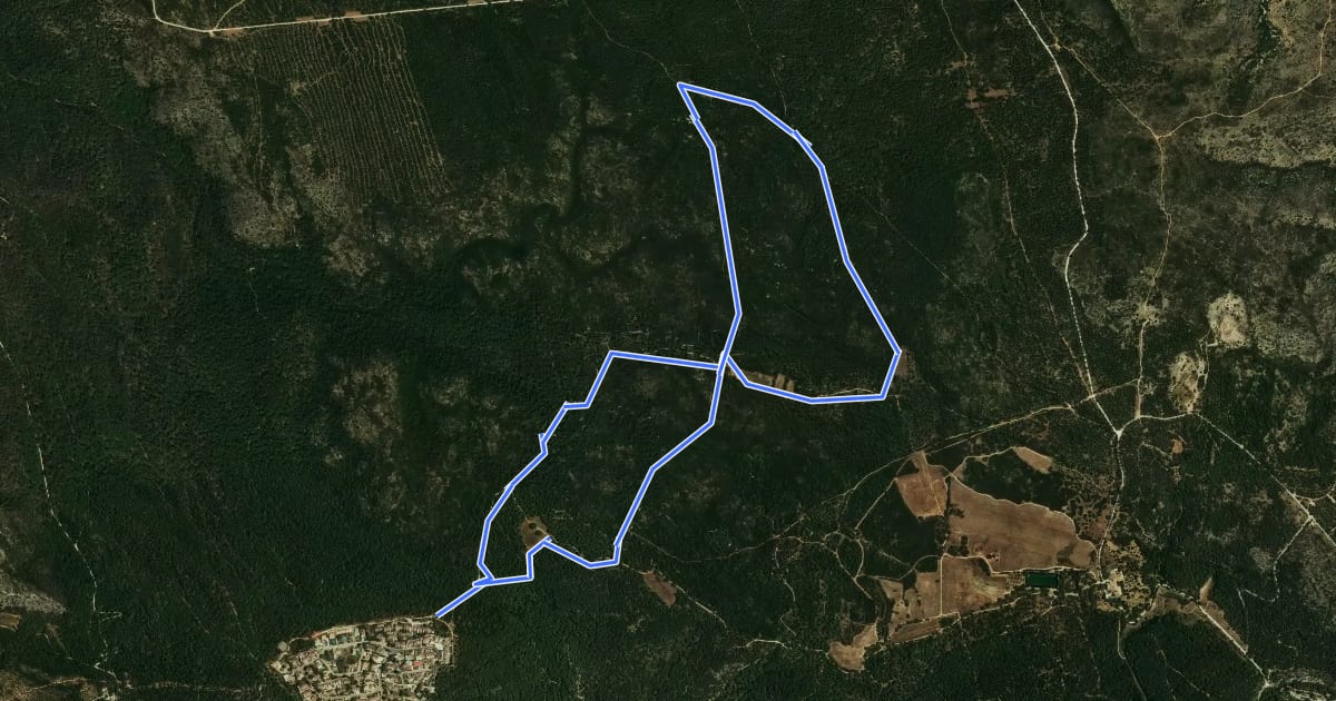 Маршрут Ruta del Vent на спутниковом снимке