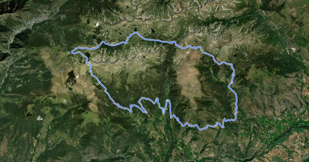 Маршрут Ruta dels Estanys Amagats на спутниковом снимке