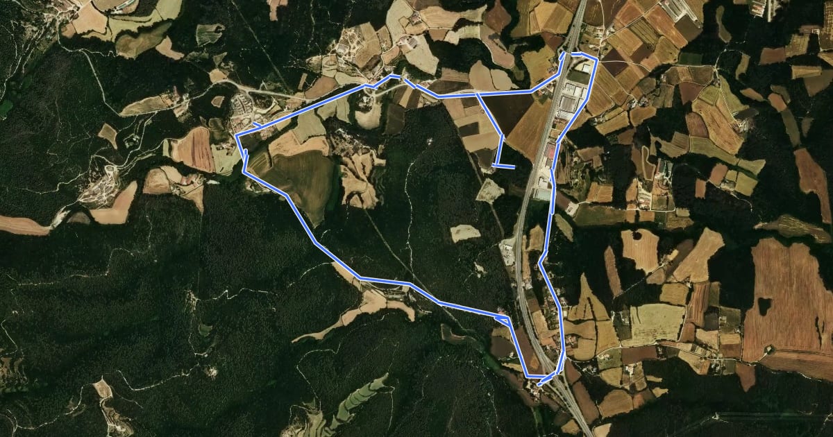 Маршрут Ruta dels indrets amb història - 1 на спутниковом снимке