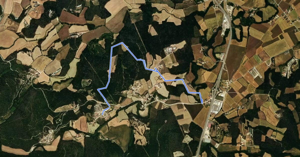 Маршрут Ruta dels indrets amb història - 2 на спутниковом снимке