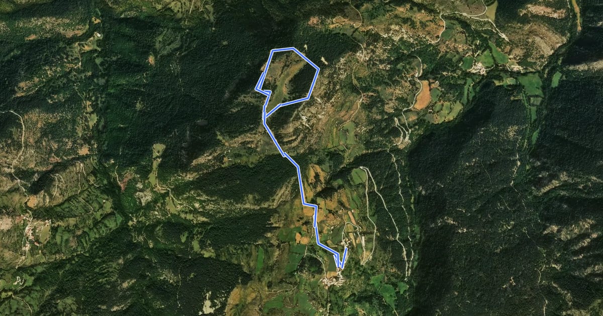Маршрут Ruta dels Miradors del Pla de l'Àliga на спутниковом снимке