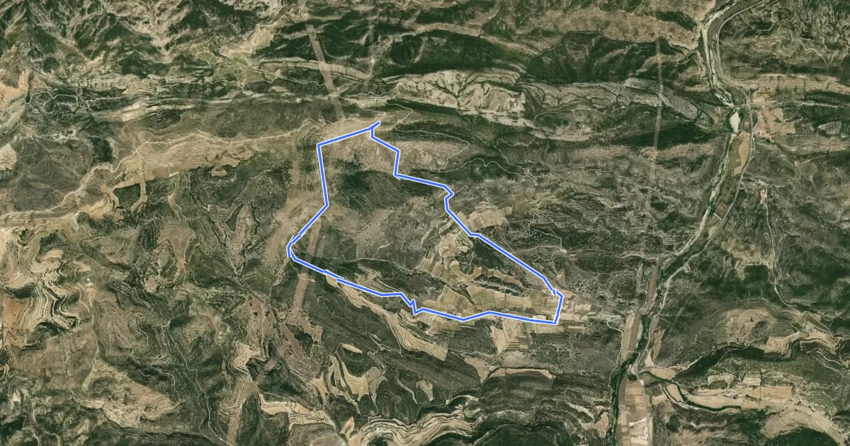 Маршрут Ruta Dels Peirons на спутниковом снимке