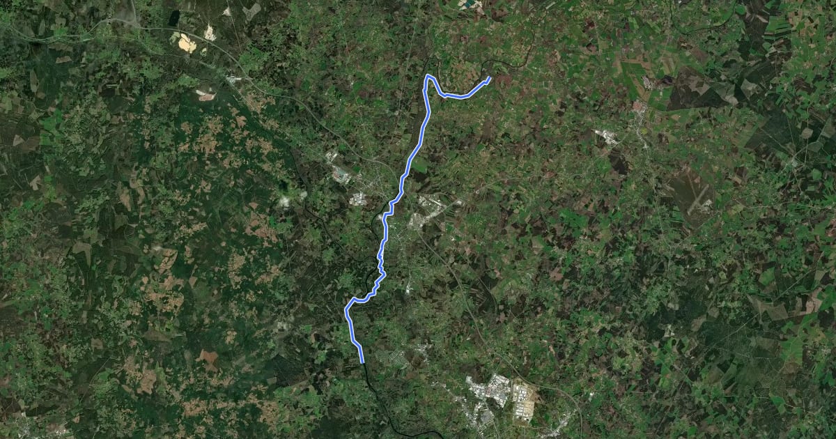 Маршрут Ruta do Camiño do Miño на спутниковом снимке