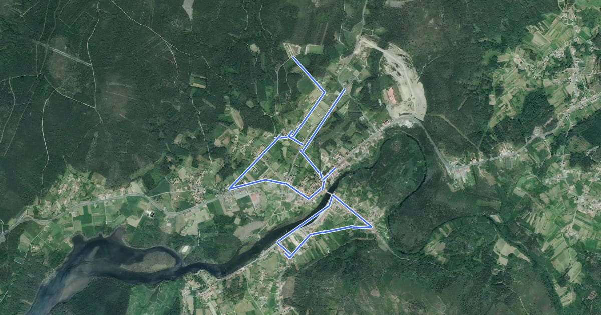 Маршрут Ruta do centro cultural на спутниковом снимке