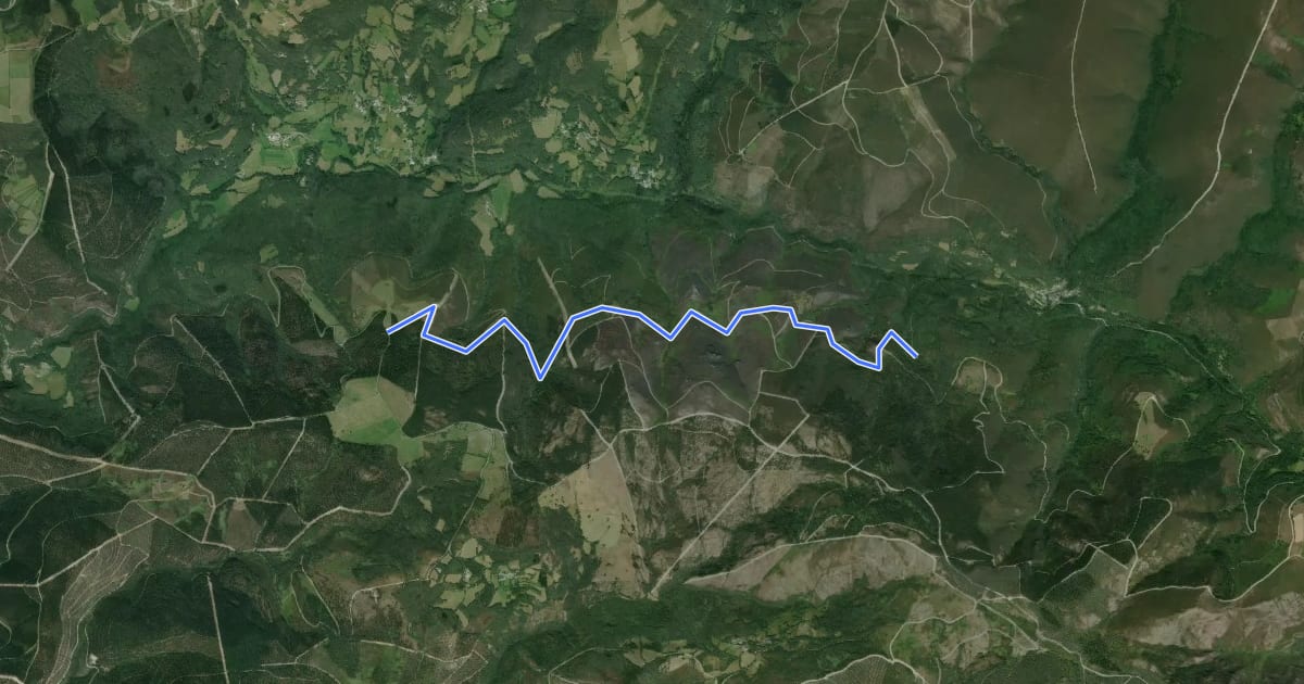 Маршрут Ruta do Ferro на спутниковом снимке