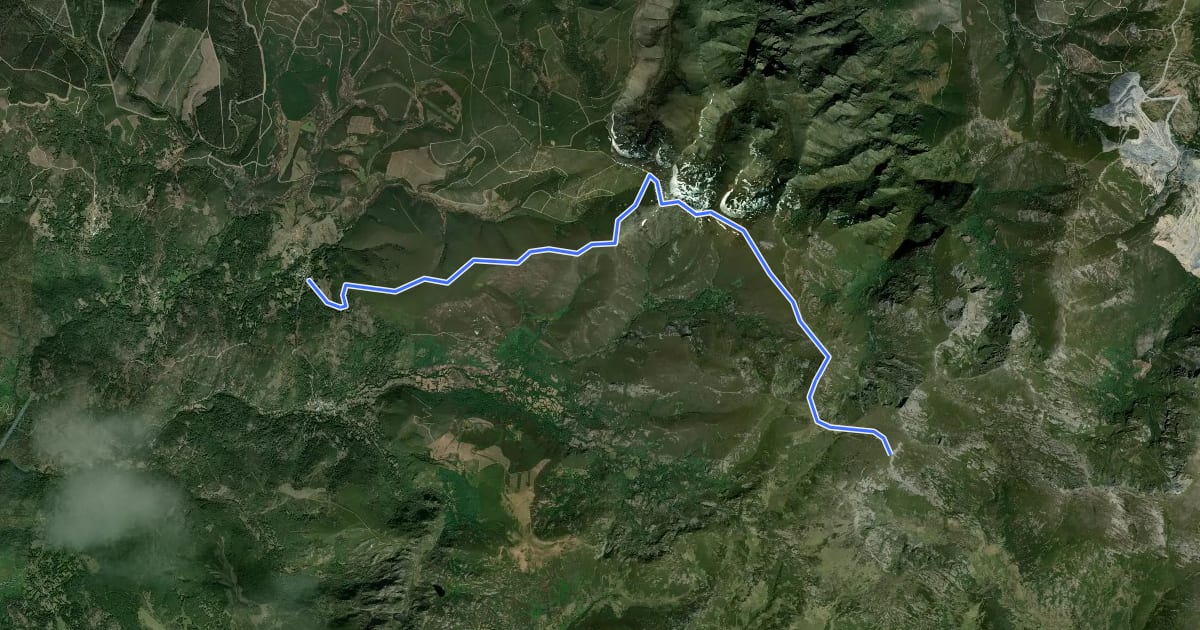 Маршрут Ruta do Maluro e Pena Trevinca на спутниковом снимке