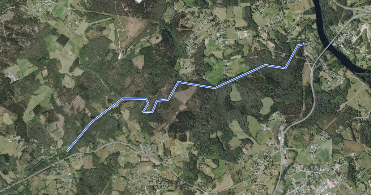 Маршрут Ruta do Mera на спутниковом снимке