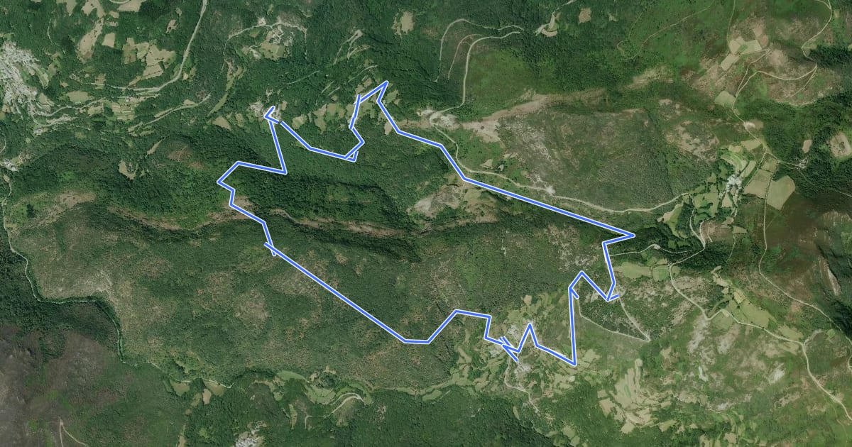 Маршрут Ruta do Monte Cido на спутниковом снимке