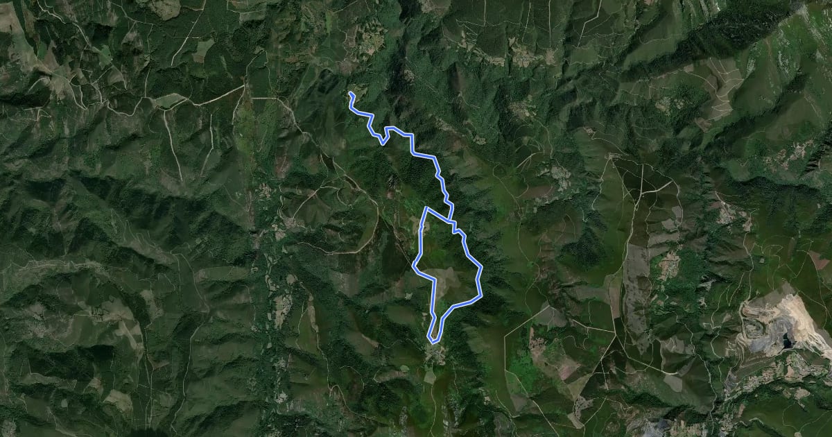 Маршрут Ruta dos Ancares на спутниковом снимке